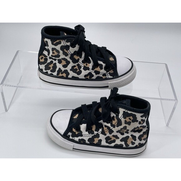 Converse Other - Converse Chuck Taylor Hi Leopard Print Little Kids Size 7 Shoes